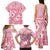 Pink Bula Fiji Family Matching Tank Maxi Dress and Hawaiian Shirt Unique Masi Tapa Pattern