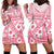 Pink Bula Fiji Hoodie Dress Unique Masi Tapa Pattern