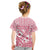 Pink Bula Fiji Kid T Shirt Unique Masi Tapa Pattern