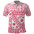 Pink Bula Fiji Polo Shirt Unique Masi Tapa Pattern