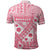 Pink Bula Fiji Polo Shirt Unique Masi Tapa Pattern