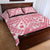 Pink Bula Fiji Quilt Bed Set Unique Masi Tapa Pattern