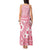 Pink Bula Fiji Tank Maxi Dress Unique Masi Tapa Pattern