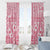 Pink Bula Fiji Window Curtain Unique Masi Tapa Pattern