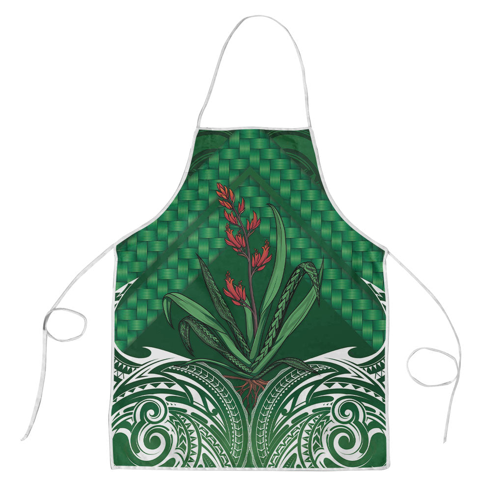 Rongoa Maori New Zealand Harakeke Apron NZ Weaving Pattern Green LT14 Green - Polynesian Pride
