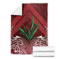 Rongoa Maori New Zealand Harakeke Blanket NZ Weaving Pattern Red LT14 - Polynesian Pride