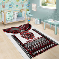 Fiji Rewa Rugby Custom Area Rug Go Champions Fijian Tapa Pattern LT14 - Polynesian Pride
