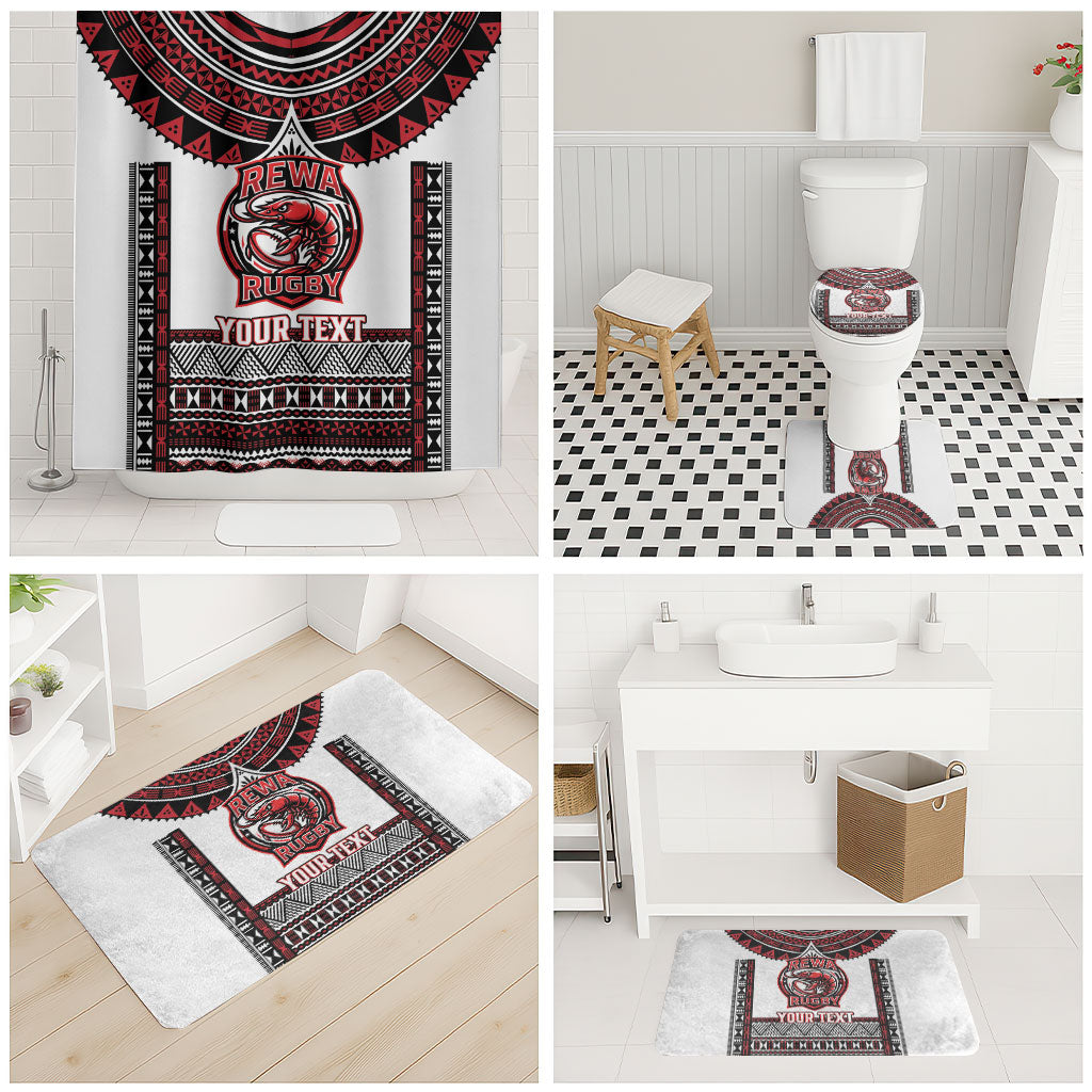 Fiji Rewa Rugby Custom Bathroom Set Go Champions Fijian Tapa Pattern LT14 - Polynesian Pride