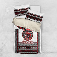 Fiji Rewa Rugby Custom Bedding Set Go Champions Fijian Tapa Pattern LT14 US Twin 172cm x 218cm White - Polynesian Pride