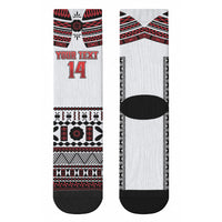 Fiji Rewa Rugby Custom Crew Socks Go Champions Fijian Tapa Pattern LT14 - Polynesian Pride