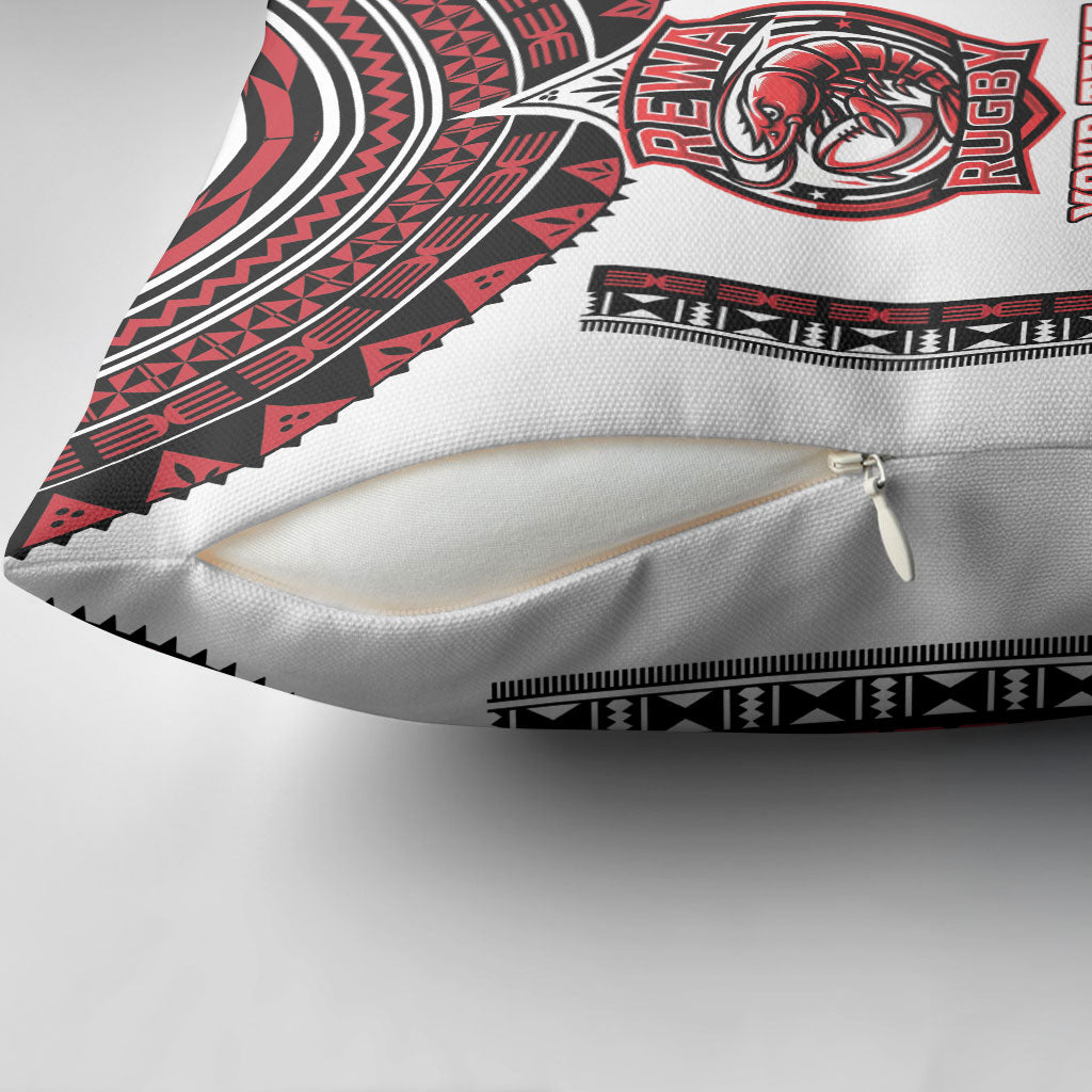 Fiji Rewa Rugby Custom Pillow Cover Go Champions Fijian Tapa Pattern LT14 - Polynesian Pride