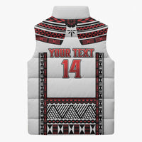 Fiji Rewa Rugby Custom Sleeveless Puffer Jacket Go Champions Fijian Tapa Pattern LT14 - Polynesian Pride