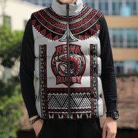 Fiji Rewa Rugby Custom Sleeveless Puffer Jacket Go Champions Fijian Tapa Pattern LT14 - Polynesian Pride