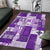 Hawaiian Quilt Area Rug Tiki Tropical Retro Purple Version LT14 Purple - Polynesian Pride