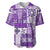 Hawaiian Quilt Baseball Jersey Tiki Tropical Retro Purple Version LT14 Purple - Polynesian Pride