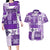 Hawaiian Quilt Couples Matching Long Sleeve Bodycon Dress and Hawaiian Shirt Tiki Tropical Retro Purple Version LT14 Purple - Polynesian Pride