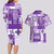 Hawaiian Quilt Couples Matching Long Sleeve Bodycon Dress and Hawaiian Shirt Tiki Tropical Retro Purple Version LT14 - Polynesian Pride