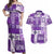 Hawaiian Quilt Couples Matching Off Shoulder Maxi Dress and Hawaiian Shirt Tiki Tropical Retro Purple Version LT14 Purple - Polynesian Pride