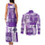 Hawaiian Quilt Couples Matching Tank Maxi Dress and Long Sleeve Button Shirt Tiki Tropical Retro Purple Version LT14 - Polynesian Pride