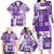 Hawaiian Quilt Family Matching Long Sleeve Bodycon Dress and Hawaiian Shirt Tiki Tropical Retro Purple Version LT14 - Polynesian Pride