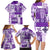 Hawaiian Quilt Family Matching Long Sleeve Bodycon Dress and Hawaiian Shirt Tiki Tropical Retro Purple Version LT14 - Polynesian Pride