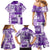 Hawaiian Quilt Family Matching Mermaid Dress and Hawaiian Shirt Tiki Tropical Retro Purple Version LT14 - Polynesian Pride