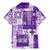 Hawaiian Quilt Family Matching Mermaid Dress and Hawaiian Shirt Tiki Tropical Retro Purple Version LT14 - Polynesian Pride