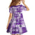 Hawaiian Quilt Family Matching Off Shoulder Long Sleeve Dress and Hawaiian Shirt Tiki Tropical Retro Purple Version LT14 - Polynesian Pride