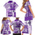 Hawaiian Quilt Family Matching Short Sleeve Bodycon Dress and Hawaiian Shirt Tiki Tropical Retro Purple Version LT14 - Polynesian Pride