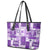 Hawaiian Quilt Leather Tote Bag Tiki Tropical Retro Purple Version LT14 - Polynesian Pride