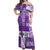 Hawaiian Quilt Off Shoulder Maxi Dress Tiki Tropical Retro Purple Version LT14 Women Purple - Polynesian Pride