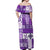 Hawaiian Quilt Off Shoulder Maxi Dress Tiki Tropical Retro Purple Version LT14 - Polynesian Pride