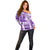 Hawaiian Quilt Off Shoulder Sweater Tiki Tropical Retro Purple Version LT14 - Polynesian Pride