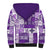 Hawaiian Quilt Sherpa Hoodie Tiki Tropical Retro Purple Version LT14 - Polynesian Pride