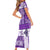 Hawaiian Quilt Short Sleeve Bodycon Dress Tiki Tropical Retro Purple Version LT14 - Polynesian Pride