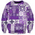 Hawaiian Quilt Sweatshirt Tiki Tropical Retro Purple Version LT14 Unisex Purple - Polynesian Pride