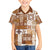 Hawaiian Quilt Family Matching Long Sleeve Bodycon Dress and Hawaiian Shirt Tiki Tropical Retro Brown Version LT14 Son's Shirt Brown - Polynesian Pride