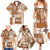 Hawaiian Quilt Family Matching Summer Maxi Dress and Hawaiian Shirt Tiki Tropical Retro Brown Version LT14 - Polynesian Pride