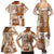 Hawaiian Quilt Family Matching Summer Maxi Dress and Hawaiian Shirt Tiki Tropical Retro Brown Version LT14 - Polynesian Pride