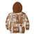 Hawaiian Quilt Kid Hoodie Tiki Tropical Retro Brown Version LT14 - Polynesian Pride