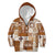 Hawaiian Quilt Kid Hoodie Tiki Tropical Retro Brown Version LT14 - Polynesian Pride