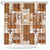 Hawaiian Quilt Shower Curtain Tiki Tropical Retro Brown Version LT14 Brown - Polynesian Pride