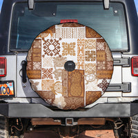 Hawaiian Quilt Spare Tire Cover Tiki Tropical Retro Brown Version LT14 - Polynesian Pride