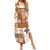 Hawaiian Quilt Summer Maxi Dress Tiki Tropical Retro Brown Version LT14 Women Brown - Polynesian Pride