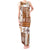 Hawaiian Quilt Tank Maxi Dress Tiki Tropical Retro Brown Version LT14 Women Brown - Polynesian Pride