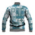 Hawaiian Quilt Baseball Jacket Tiki Tropical Retro Dark Cyan Version LT14 - Polynesian Pride