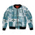 Hawaiian Quilt Bomber Jacket Tiki Tropical Retro Dark Cyan Version LT14 Unisex Dark Cyan - Polynesian Pride