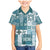 Hawaiian Quilt Family Matching Mermaid Dress and Hawaiian Shirt Tiki Tropical Retro Dark Cyan Version LT14 Son's Shirt Dark Cyan - Polynesian Pride