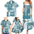 Hawaiian Quilt Family Matching Summer Maxi Dress and Hawaiian Shirt Tiki Tropical Retro Dark Cyan Version LT14 - Polynesian Pride