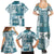 Hawaiian Quilt Family Matching Summer Maxi Dress and Hawaiian Shirt Tiki Tropical Retro Dark Cyan Version LT14 - Polynesian Pride